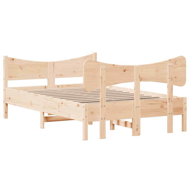 sengeramme uden madras 120x190 cm massivt fyrretræ