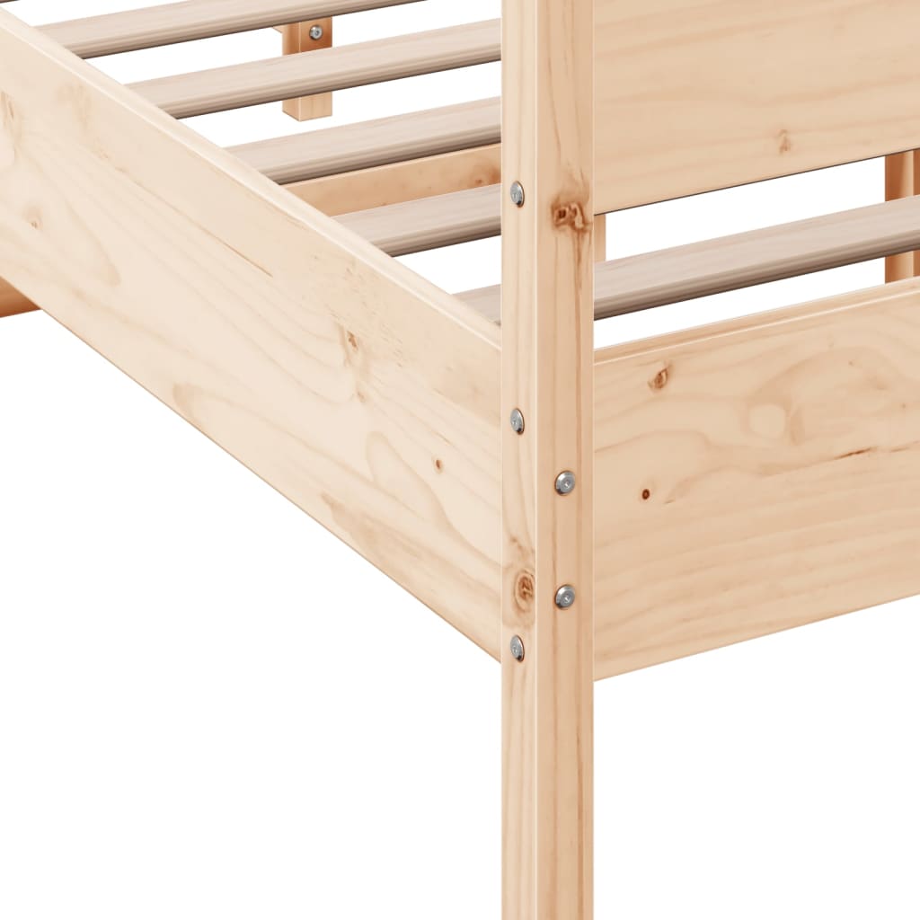 sengeramme uden madras 120x190 cm massivt fyrretræ