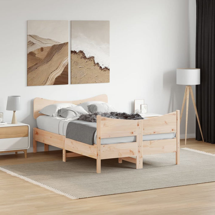 sengeramme uden madras 120x190 cm massivt fyrretræ