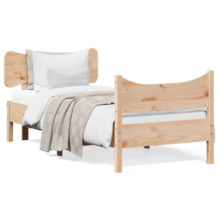 sengeramme uden madras 75x190 cm massivt fyrretræ