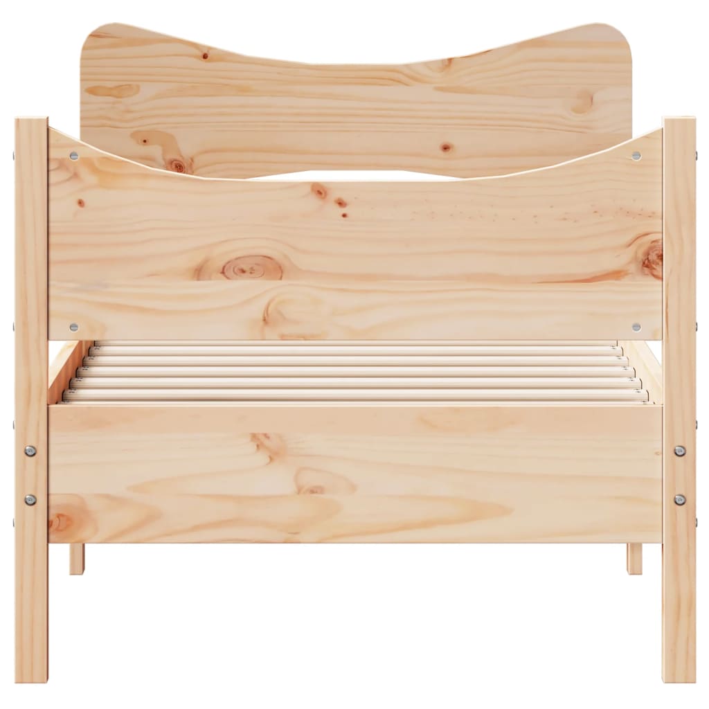 sengeramme uden madras 75x190 cm massivt fyrretræ