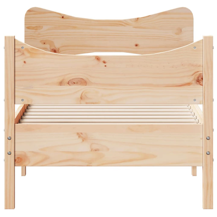 sengeramme uden madras 75x190 cm massivt fyrretræ
