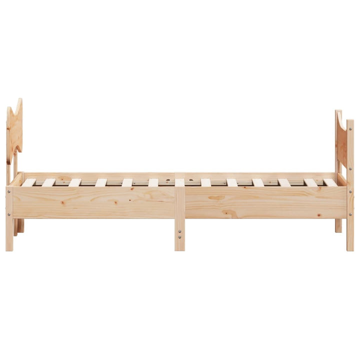 sengeramme uden madras 75x190 cm massivt fyrretræ