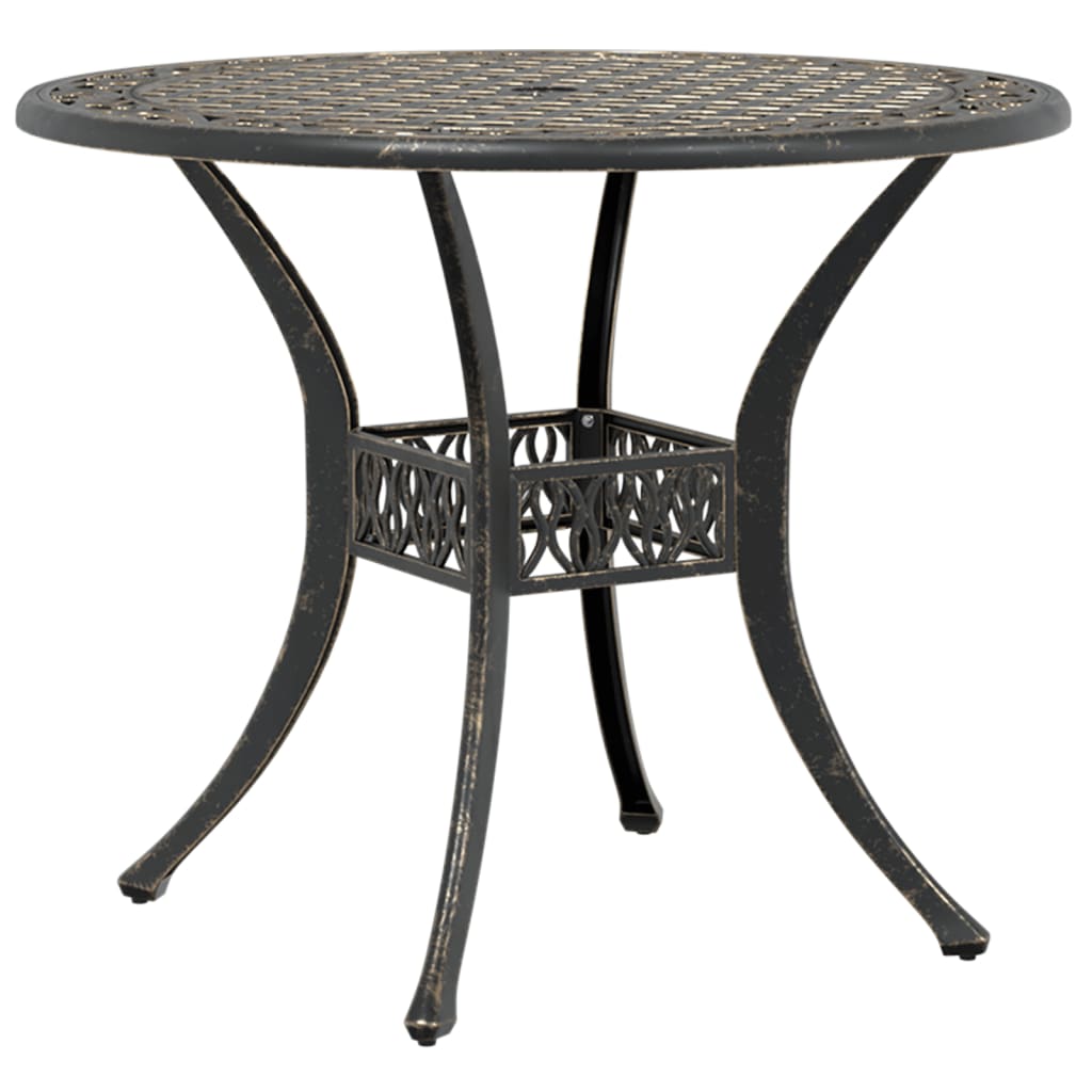 bistrosæt 3 dele støbt aluminium bronzefarvet