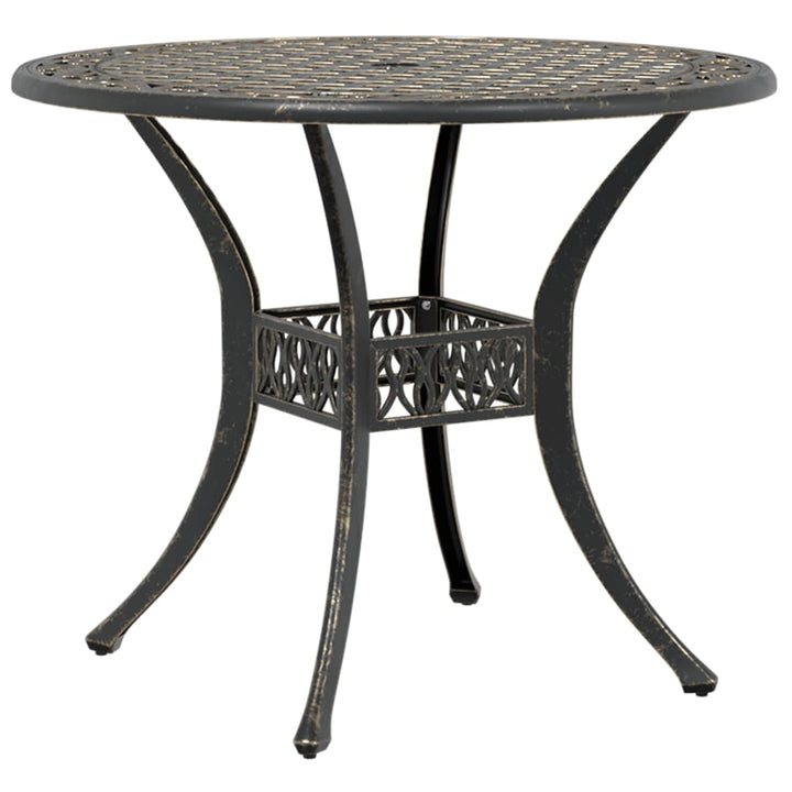 bistrosæt 3 dele støbt aluminium bronzefarvet