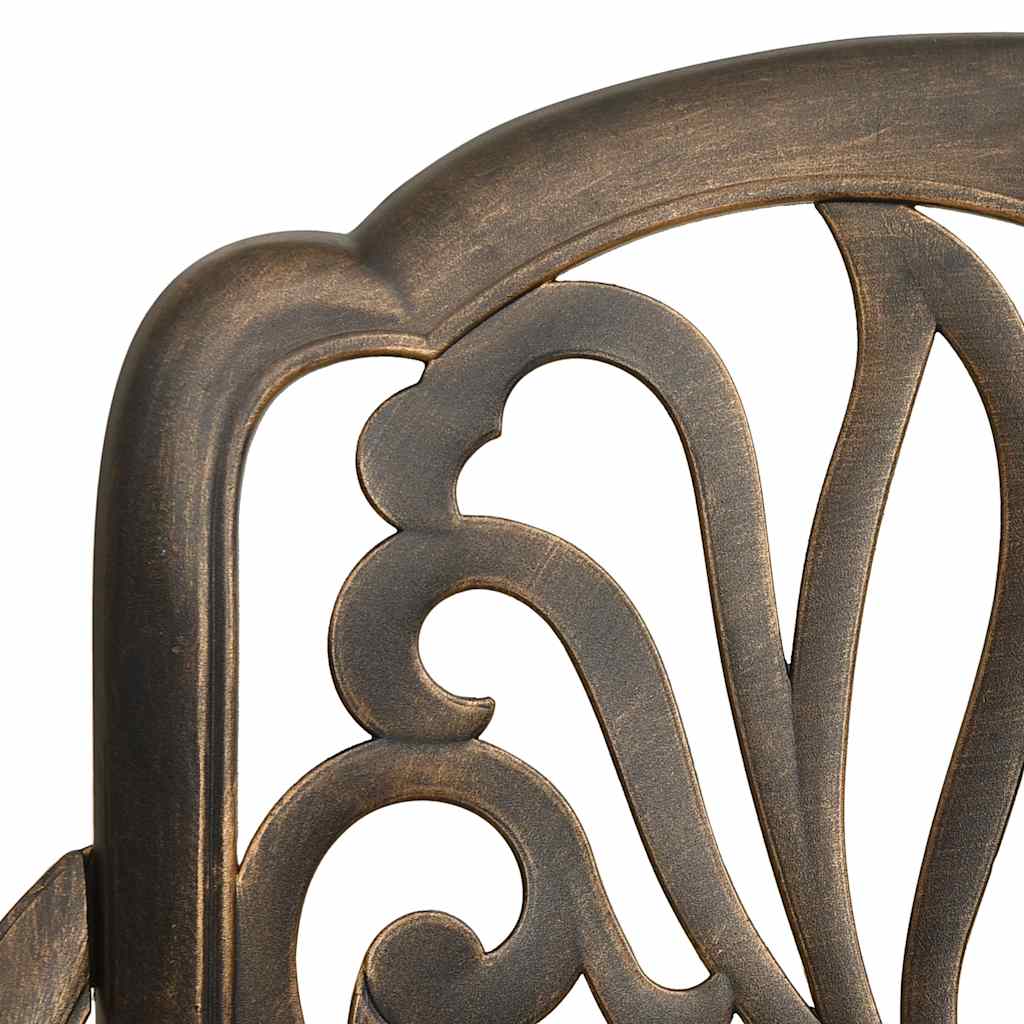 bistrosæt 3 dele støbt aluminium bronzefarvet