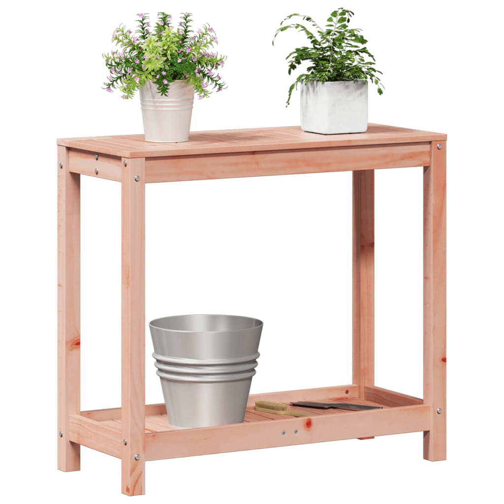 plantebord med hylde 82,5x35x75 cm massivt douglasgran