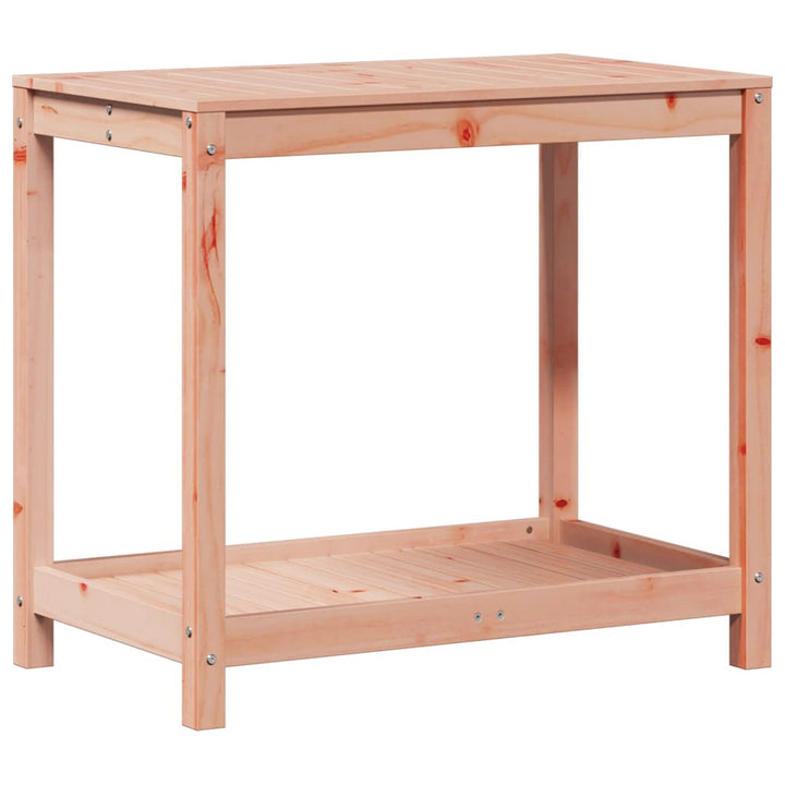 plantebord med hylde 82,5x50x75 cm massivt douglasgran