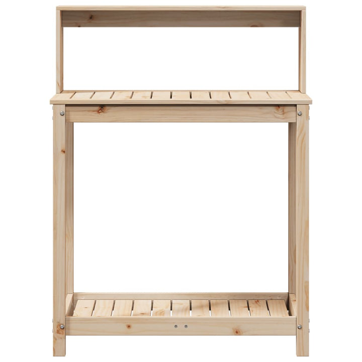 plantebord med hylder 82,5x50x109,5 cm massivt fyrretræ