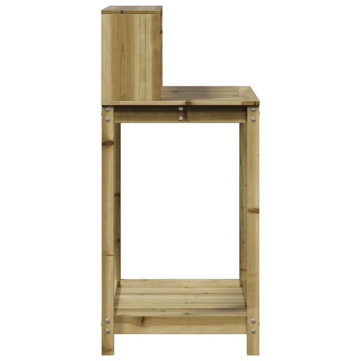 plantebord med hylder 82,5x50x109,5 cm imprægneret fyrretræ