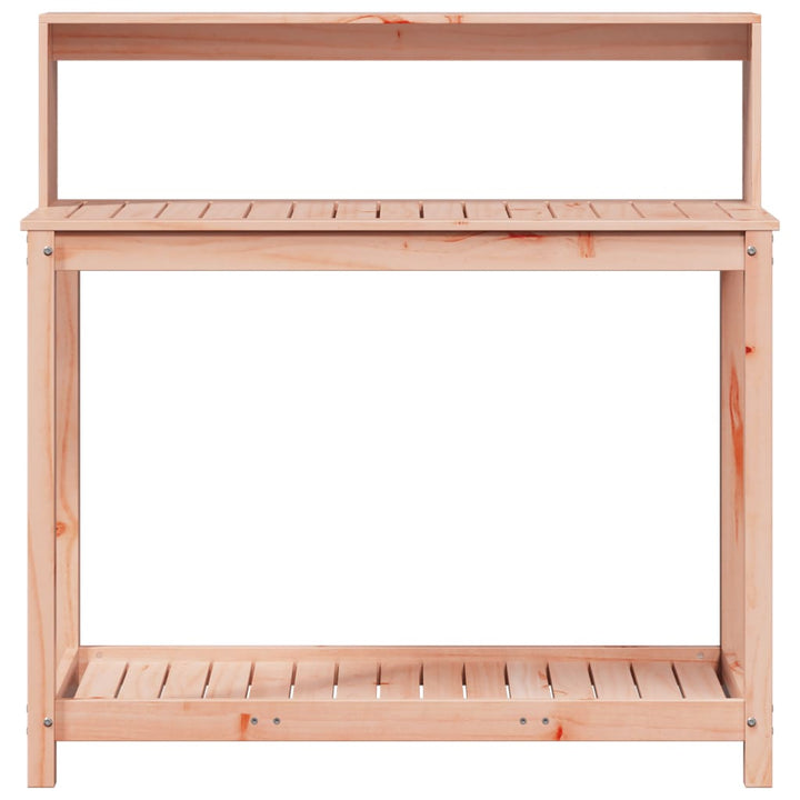 plantebord med hylder 108x50x109,5 cm massivt douglasgran