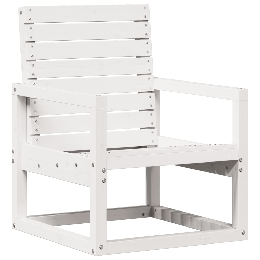 havestol 57,5x63x76 cm massivt fyrretræ hvid