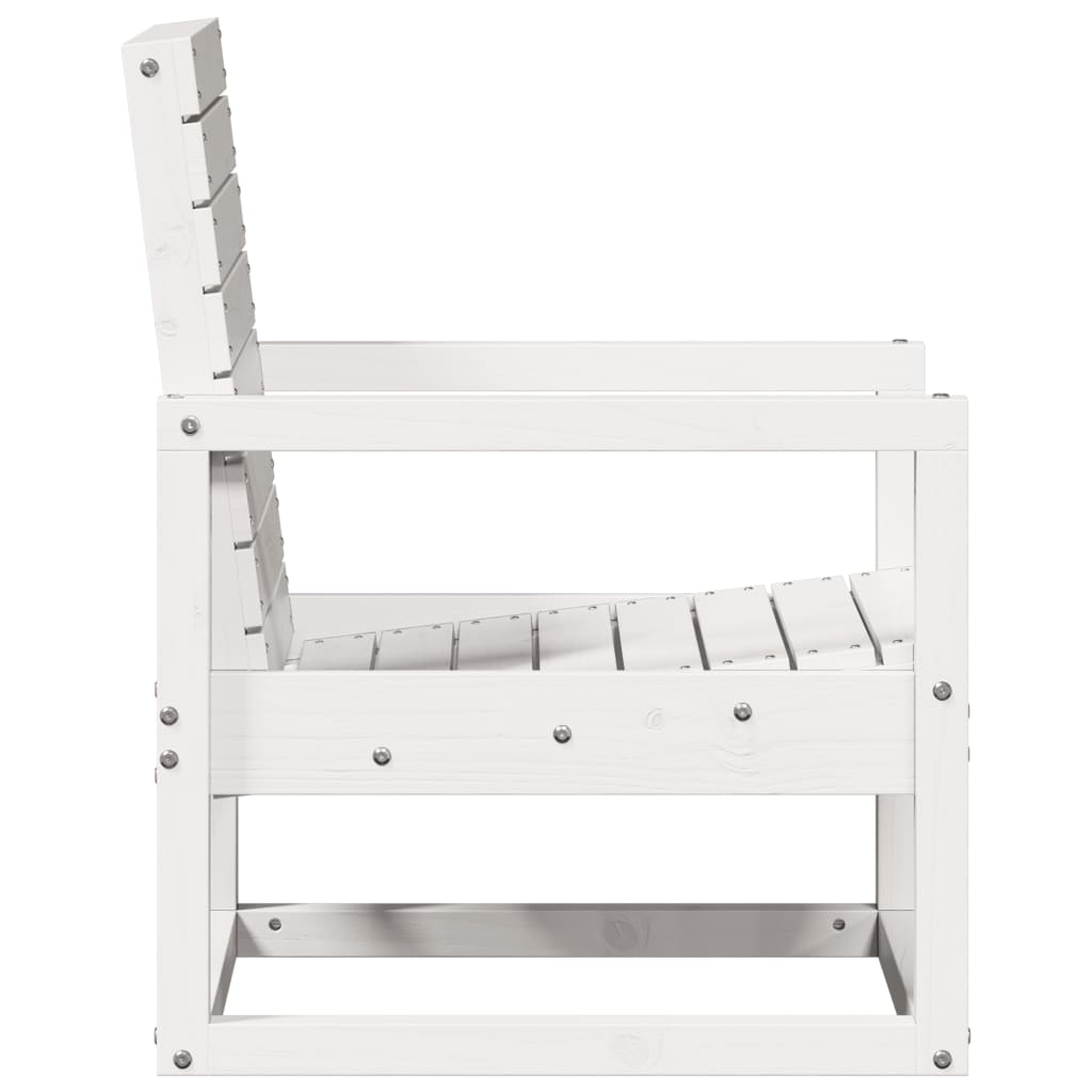 havestol 57,5x63x76 cm massivt fyrretræ hvid