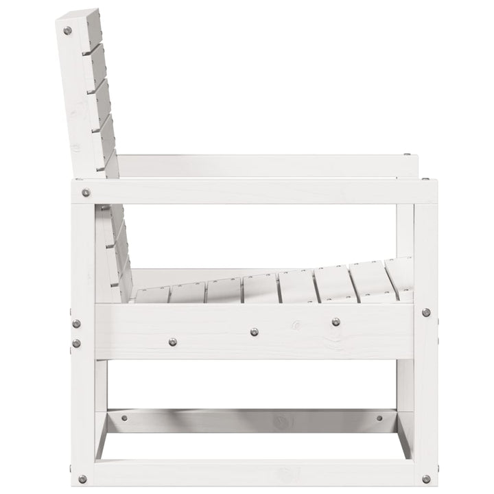 havestol 57,5x63x76 cm massivt fyrretræ hvid
