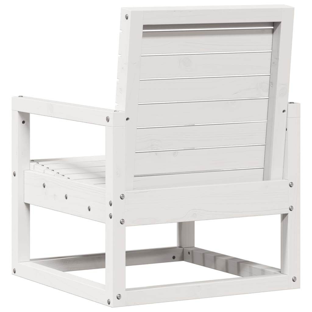 havestol 57,5x63x76 cm massivt fyrretræ hvid