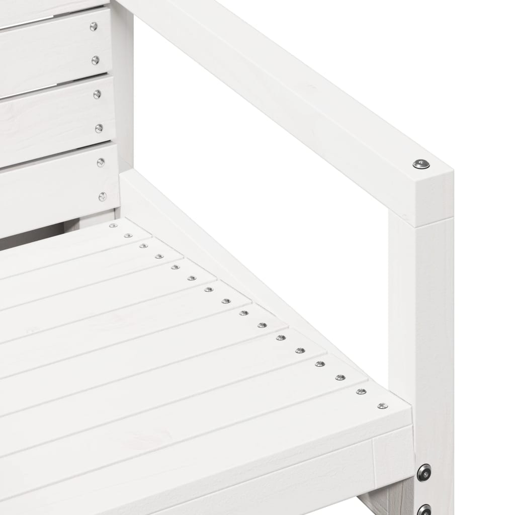havestol 57,5x63x76 cm massivt fyrretræ hvid