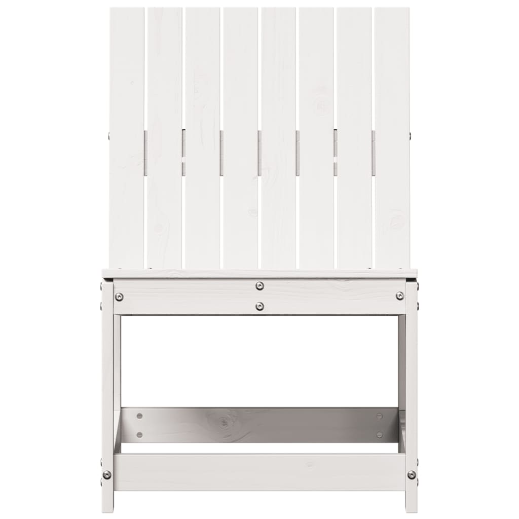 havestol 50,5x55x77 cm massivt fyrretræ hvid