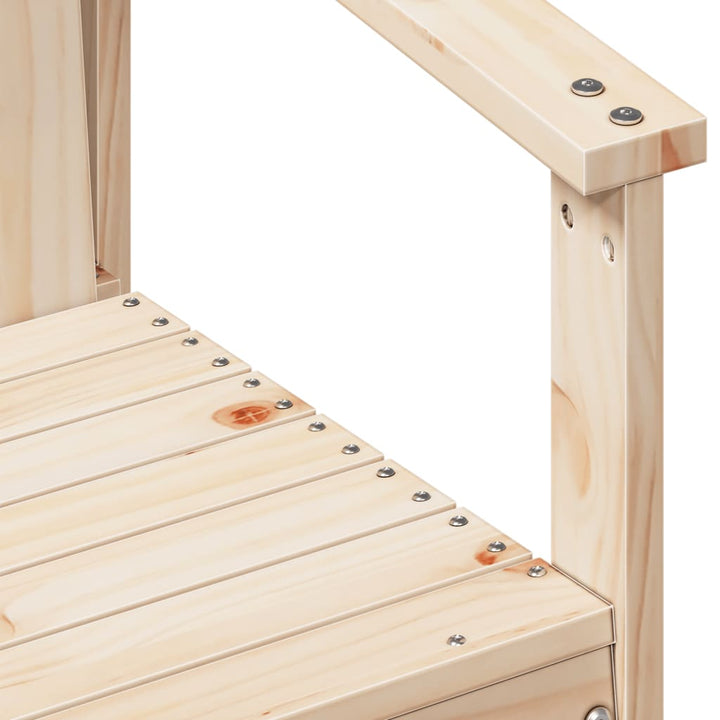 havestol 62x56x77 cm massivt fyrretræ