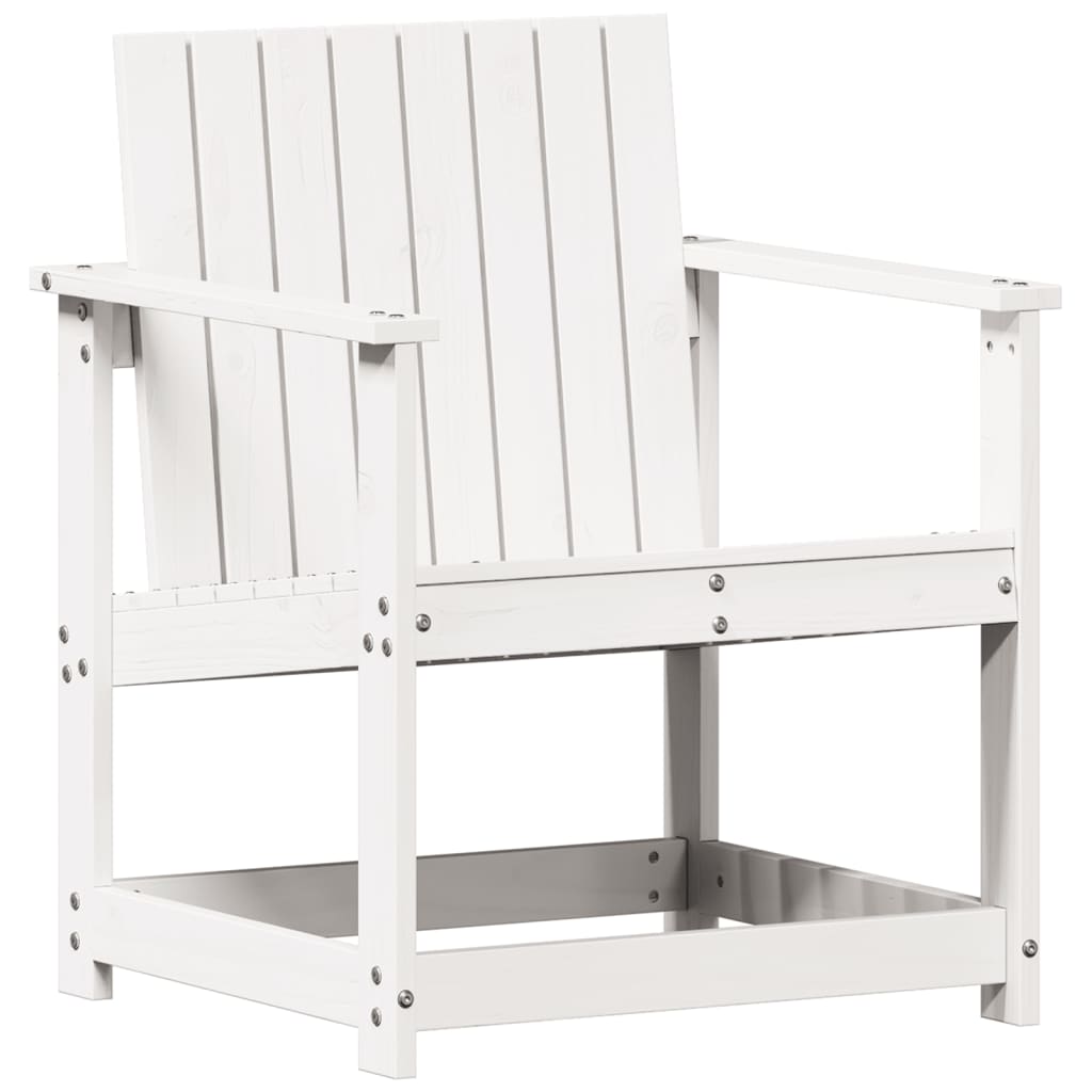 havestol 62x56x77 cm massivt fyrretræ hvid