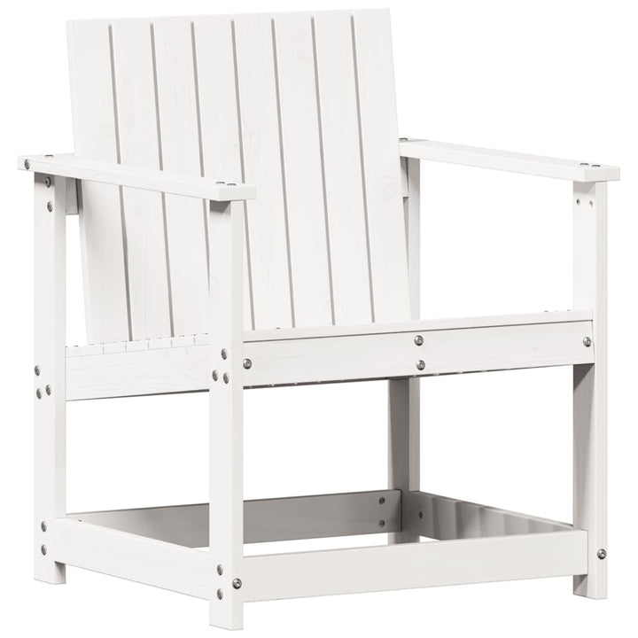 havestol 62x56x77 cm massivt fyrretræ hvid