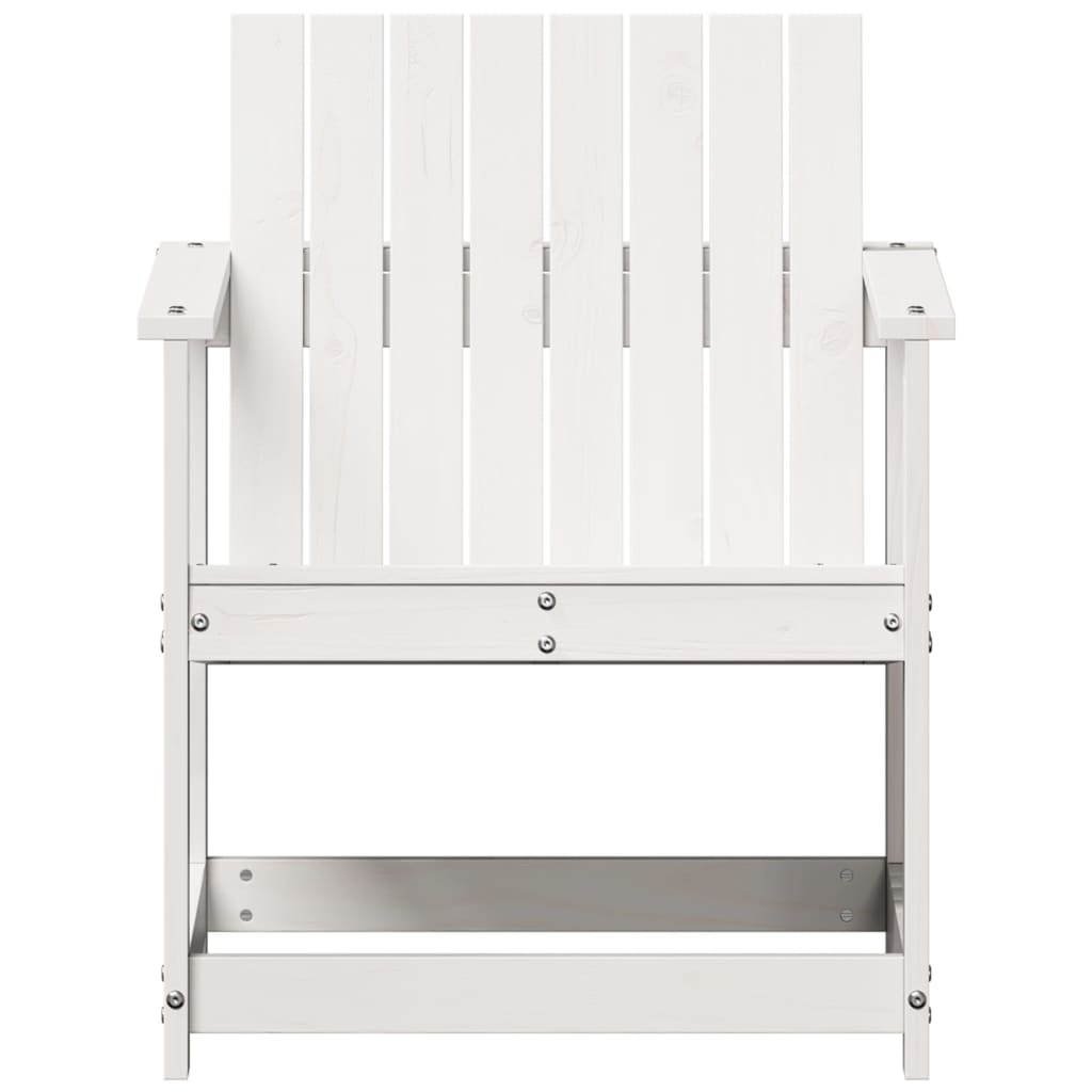 havestol 62x56x77 cm massivt fyrretræ hvid