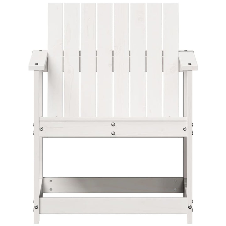 havestol 62x56x77 cm massivt fyrretræ hvid
