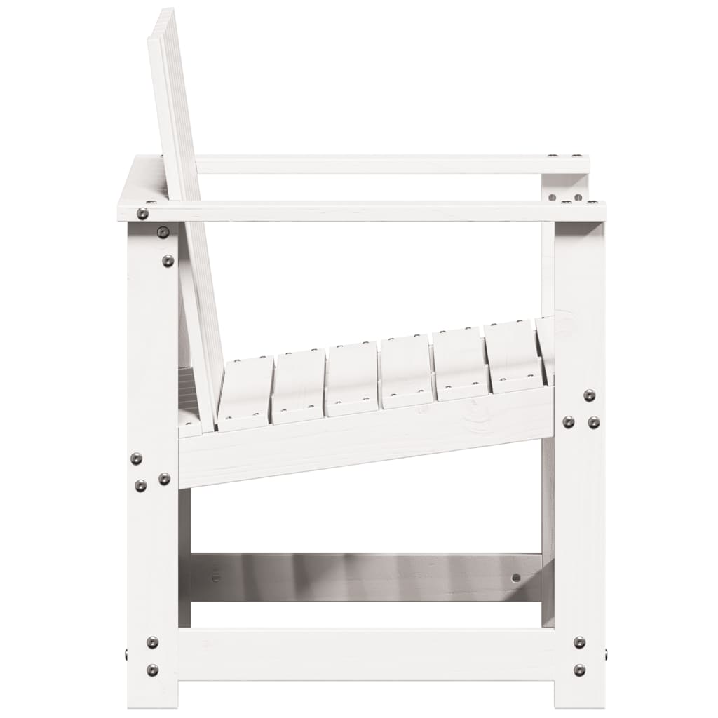 havestol 62x56x77 cm massivt fyrretræ hvid