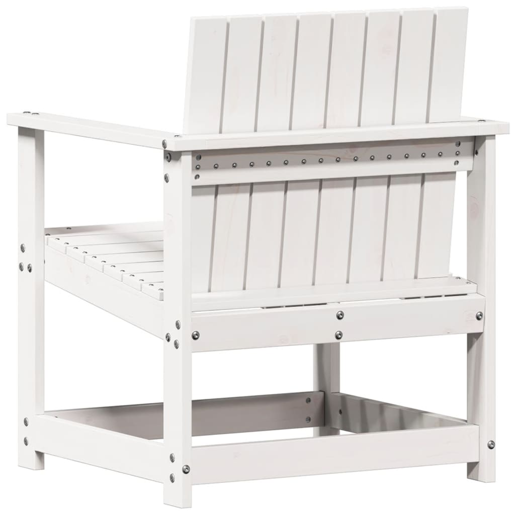 havestol 62x56x77 cm massivt fyrretræ hvid