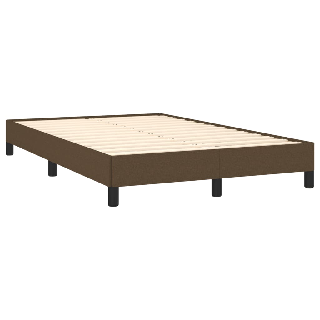 sengeramme uden madras 120x190 cm stof mørkebrun