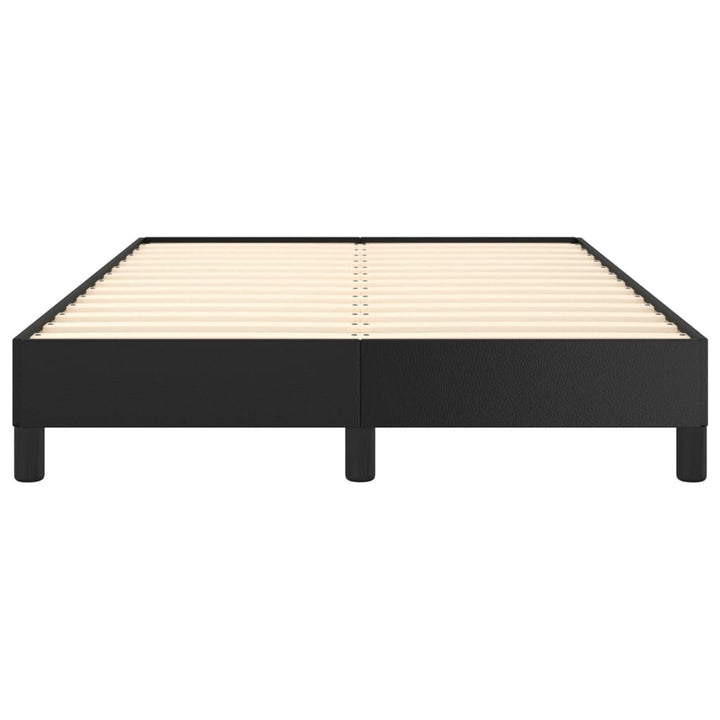 sengeramme uden madras 120x190 cm kunstlæder enkeltseng sort