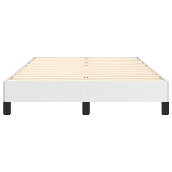 sengeramme uden madras 120x190 cm kunstlæder enkeltseng hvid