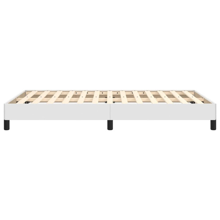 sengeramme uden madras 120x190 cm kunstlæder enkeltseng hvid