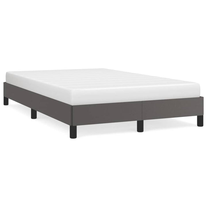 sengeramme uden madras 120x190 cm kunstlæder enkeltseng grå