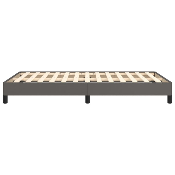 sengeramme uden madras 120x190 cm kunstlæder enkeltseng grå