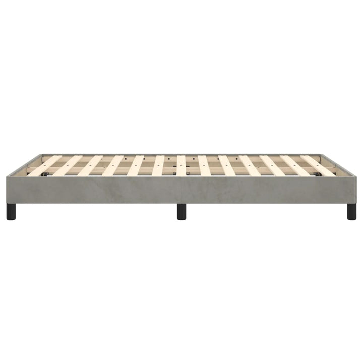 sengeramme uden madras 120x190 cm fløjl enkeltseng lysegrå