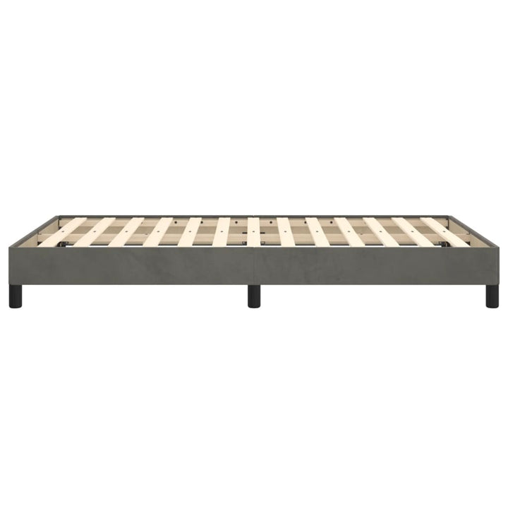 sengeramme uden madras 120x190 cm fløjl enkeltseng mørkegrå
