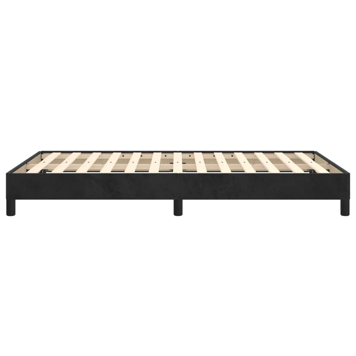 sengeramme uden madras 120x190 cm fløjl enkeltseng sort