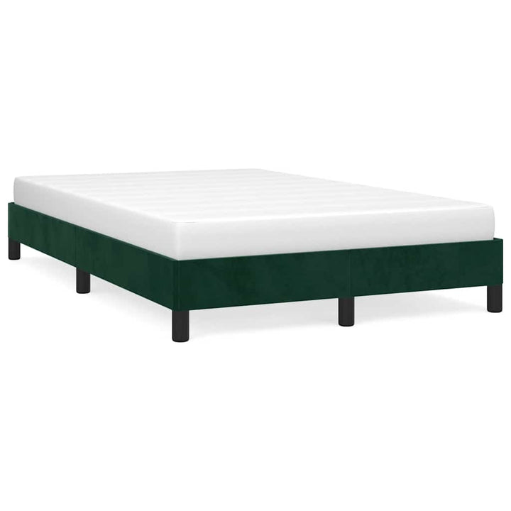 sengeramme uden madras 120x190 cm fløjl mørkegrøn