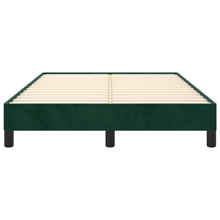 sengeramme uden madras 120x190 cm fløjl mørkegrøn