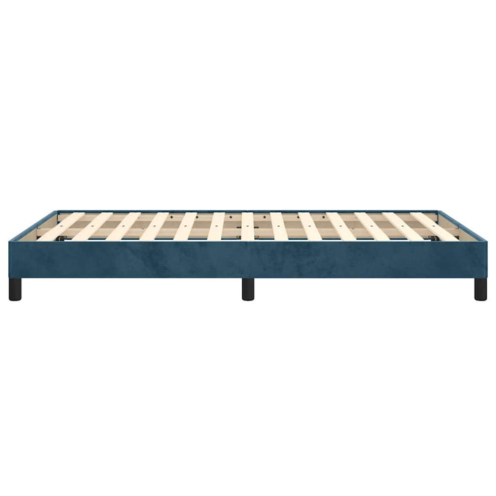 sengeramme uden madras 120x190 cm fløjl mørkeblå