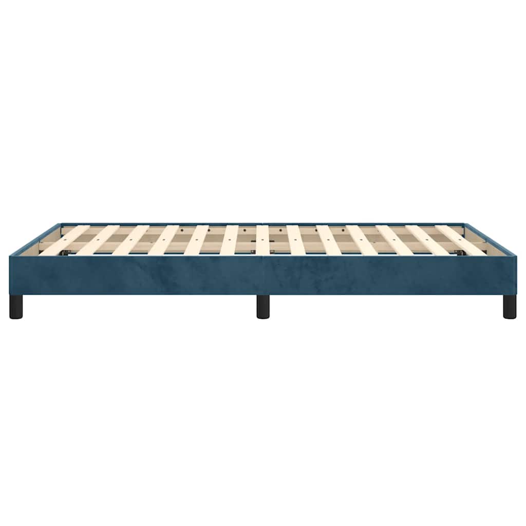 sengeramme uden madras 120x190 cm fløjl mørkeblå