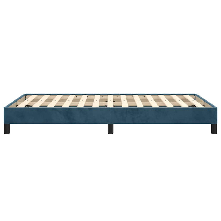 sengeramme uden madras 120x190 cm fløjl mørkeblå