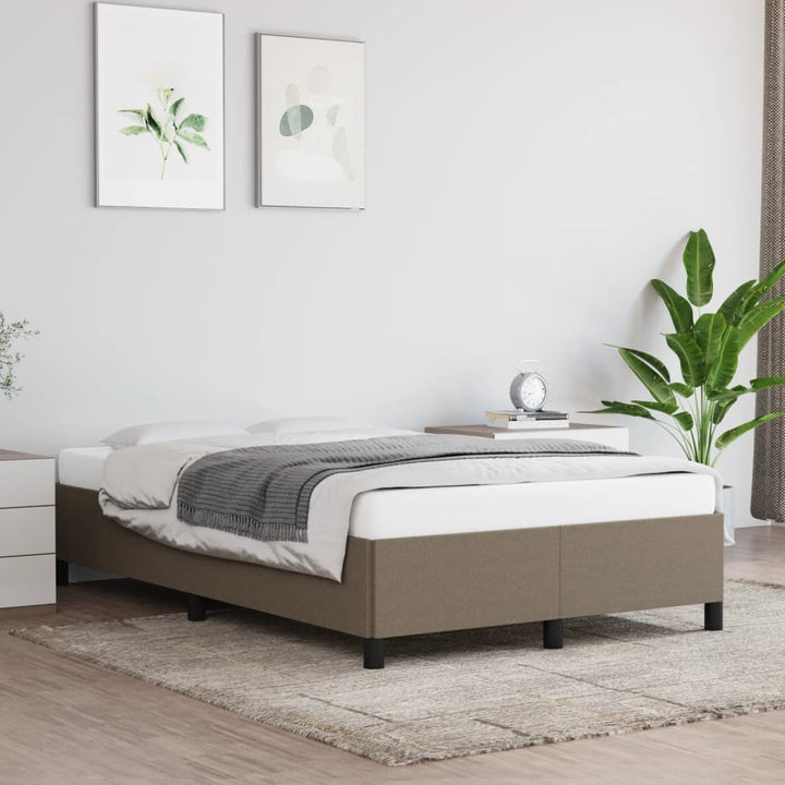sengeramme uden madras 120x190 cm stof gråbrun