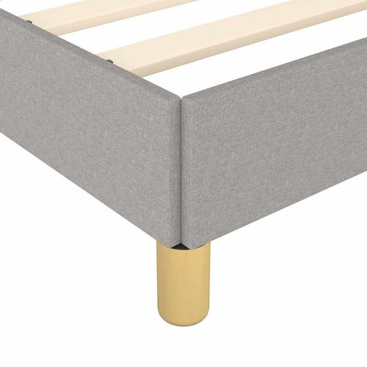 sengeramme uden madras 120x190 cm stof enkeltseng lysegrå