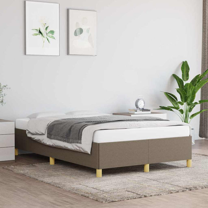 sengeramme uden madras 120x190 cm stof gråbrun