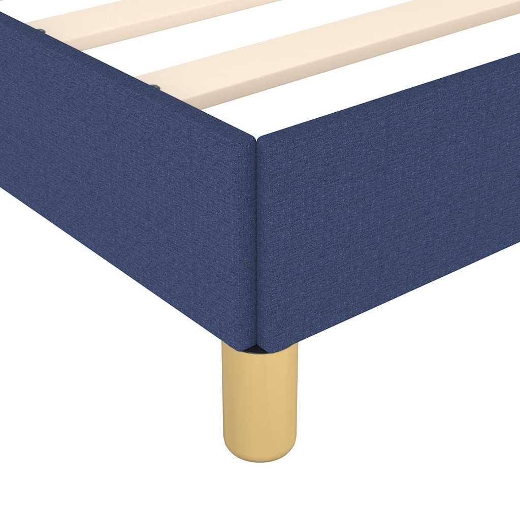 sengeramme uden madras 120x190 cm stof blå