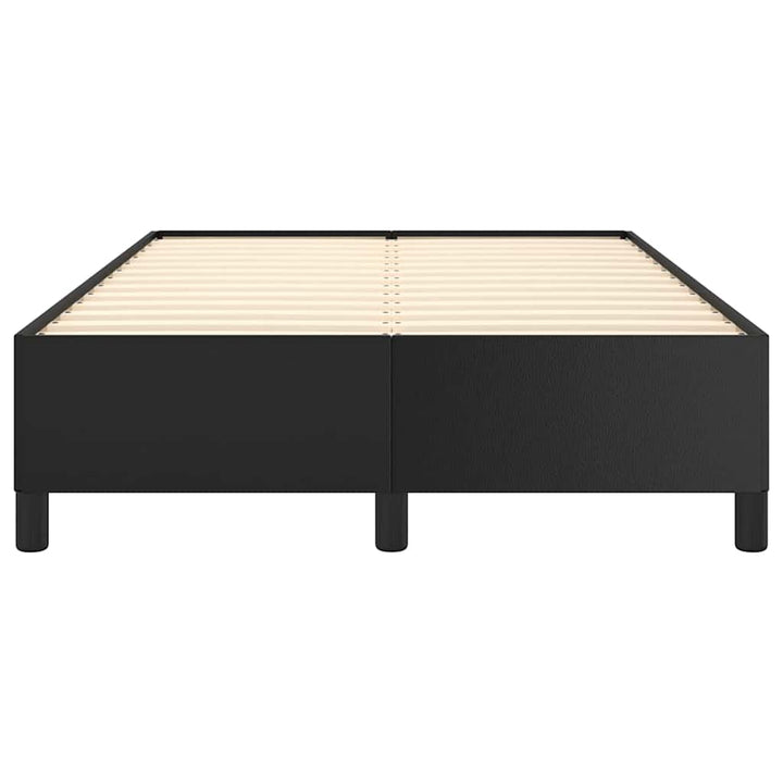 sengeramme uden madras 120x190 cm kunstlæder enkeltseng sort