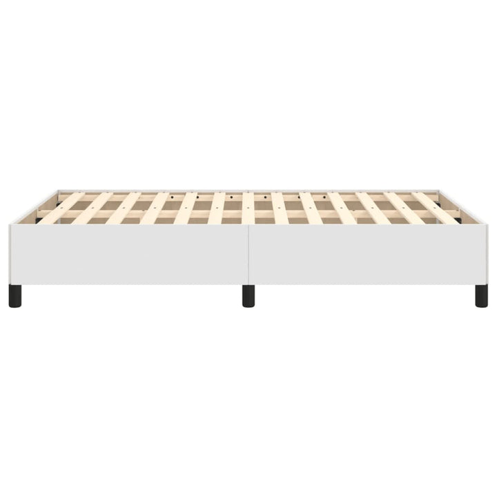 sengeramme uden madras 120x190 cm kunstlæder enkeltseng hvid