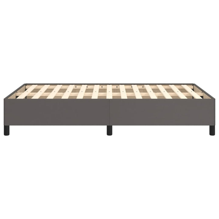sengeramme uden madras 120x190 cm kunstlæder enkeltseng grå