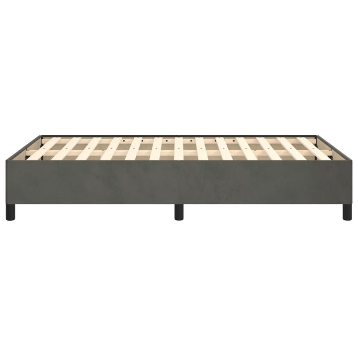 sengeramme uden madras 120x190 cm fløjl enkeltseng mørkegrå